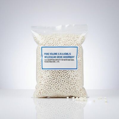 분자 시트 흡수제 포스 부피 0.35-0.45ml/g 및 수 흡수 ≥21.0%로 높은 열 안정성을 위해 최대 400°C